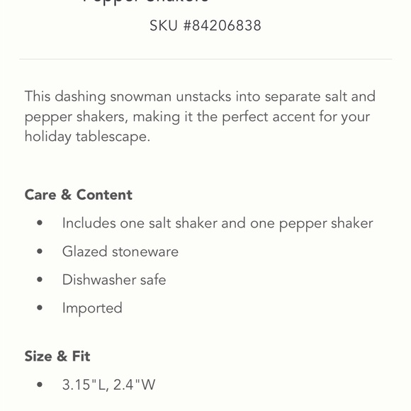 SPECIAL PRICING 🔥Merry Luster Salt & Pepper snowman - Picture 3 of 5